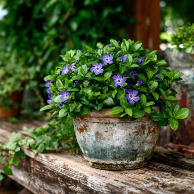Vinca Plants Periwinkle/Vinca – Hardy Groundcover in 4 inch Pots